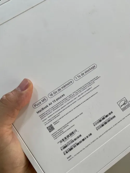 MACBOOK AIR M5 10CPU 10GPU 16-1000Go 13inch QWERTY