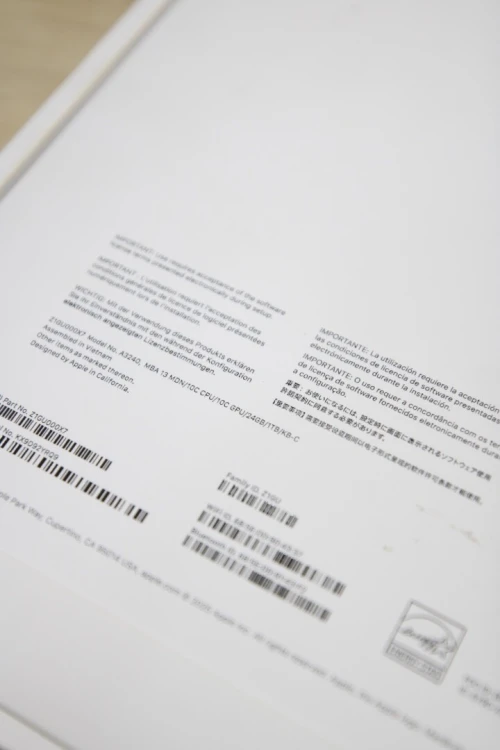 MACBOOK AIR M5 10C CPU 10C GPU 24GO-1000GO 13 POUCE QWERTY