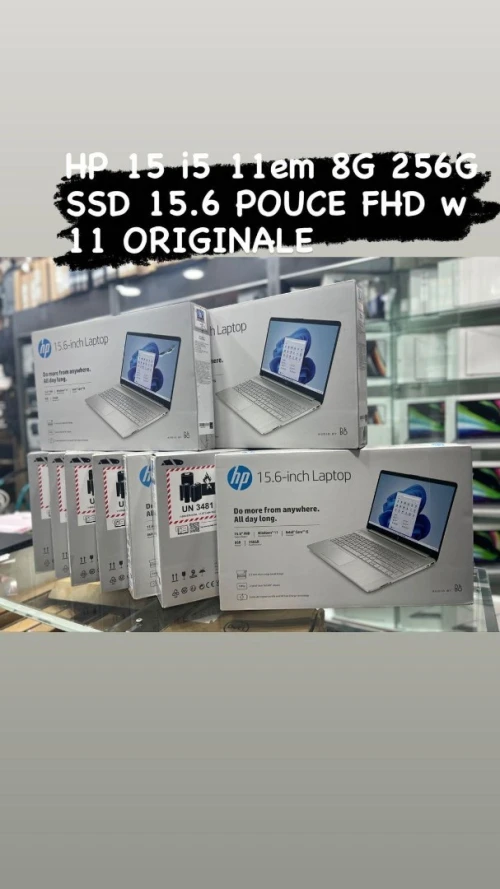 HP 15 I5 11EM 8G 256G SSD 15.6 POUCE FHD W 11 NEUF