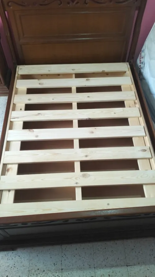 Sommier coffre en bois (2 places) jdid (1,40*1,90)
