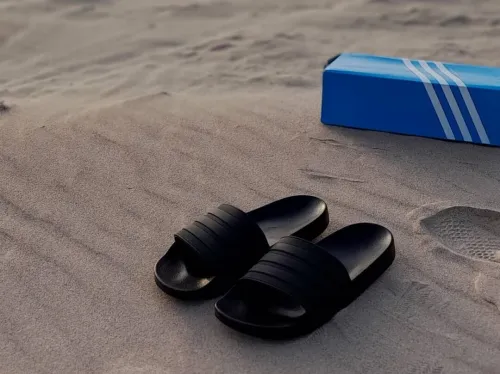 CLAQUETTE ADIDAS BLACK BLACK 