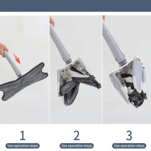 Serpillière Papillon Rotative en Microfibre Type X ممسحة دوارة من الألياف الدقيقة 