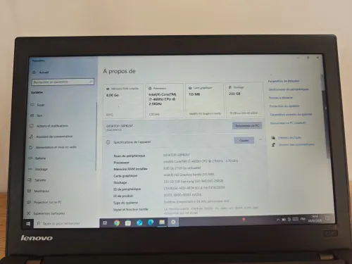 Lenovo ThinkPad X240  i7 / 8Go RAM / SSD 256Go