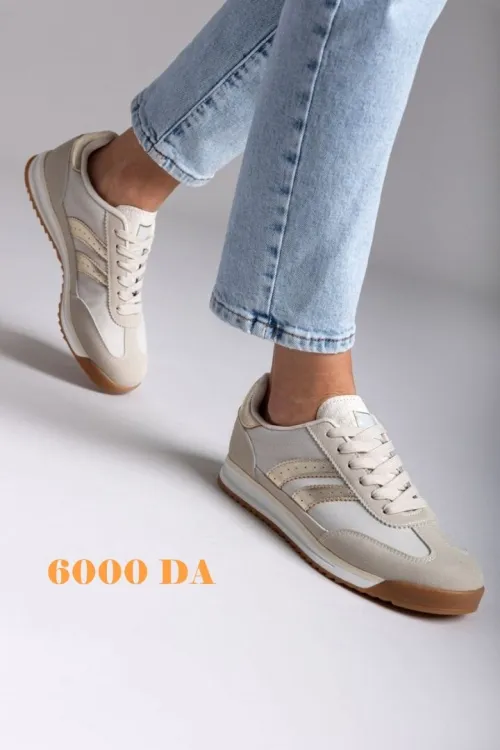 CHAUSSURE FEMME - ÉDITION BEIGE & OR