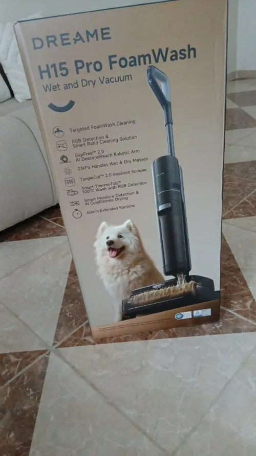Dreame H15 Pro FoamWash Aspirateur Laveur, Nettoyage Ciblé, Lavage Intelligent de la Brosse