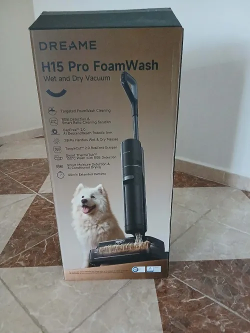 Dreame H15 Pro FoamWash Aspirateur Laveur, Nettoyage Ciblé, Lavage Intelligent de la Brosse