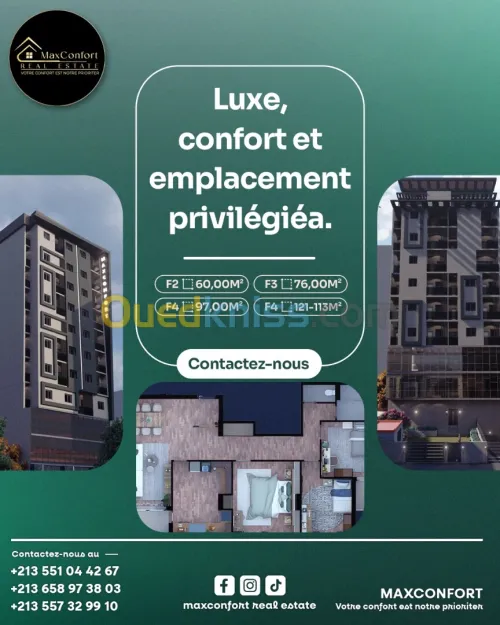 Vente Appartement F4 Blida Ouled yaich