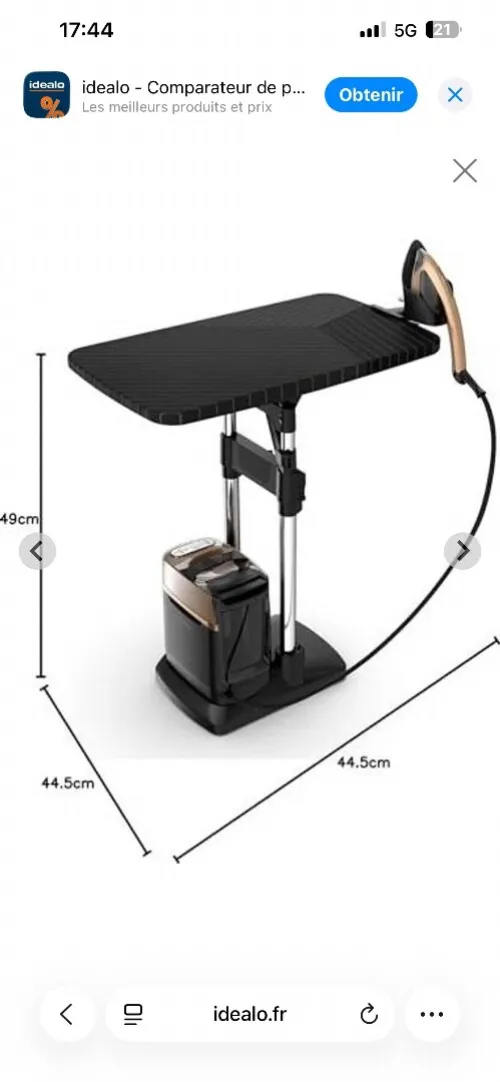 Deferoisseur rowanta grand noir avec table