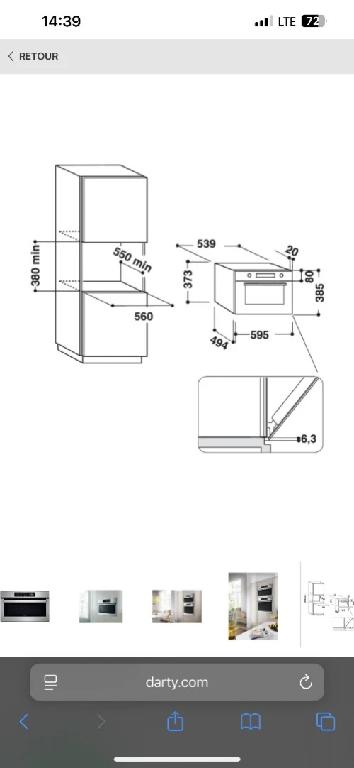 Micro ond encastrable whirlpool 