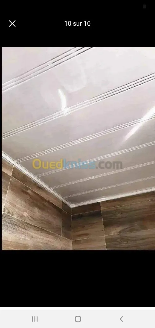 Installation faux plafond PVC et placoplatre