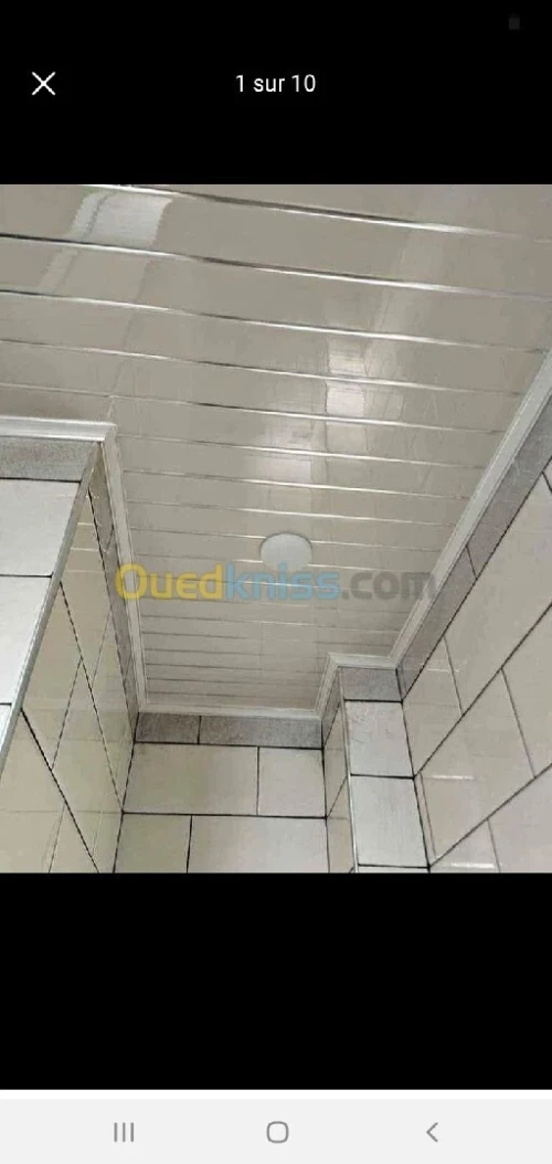 Installation faux plafond PVC et placoplatre