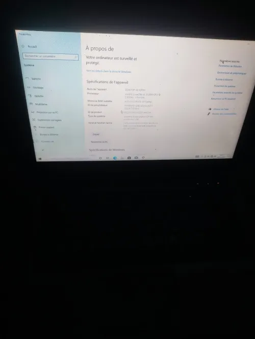 HP I5 4Gb RAM et 128 SSD Sans batterie 