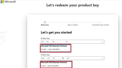 Clés Office 365 Business Premium