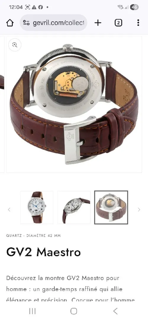 Montre GV2 Mestro 20 millions ( négociable)