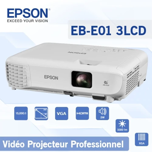 DATASHOW Epson EB-E01 3300 LUMENS 3LCD XGA