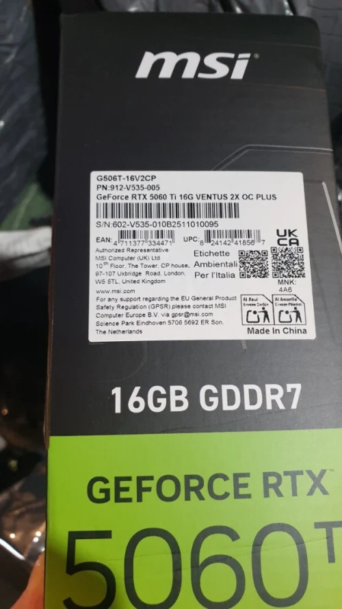 MSI VENTUS X2 RTX 5060TI 16GB