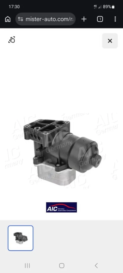 support de filtre à huile avec échangeur thermique (refroidisseur d'huile) pour moteurs du groupe Volkswagen 03L 117 021 C, utilisée sur plusieurs moteurs diesel 2.0 TDI (famille EA189)