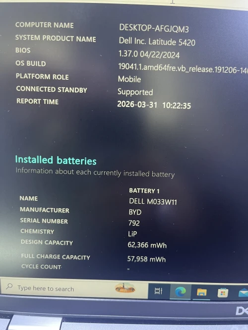 Dell Latitude 5420 / i5 1145G7 / 8Go / 256Go SSD / Win 10 Pro