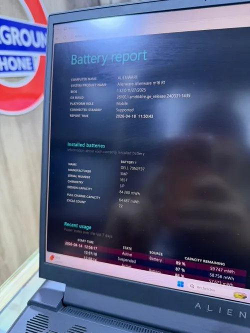 Alienware i9 13Th HX RTX4060 Ram16 1TO NVme