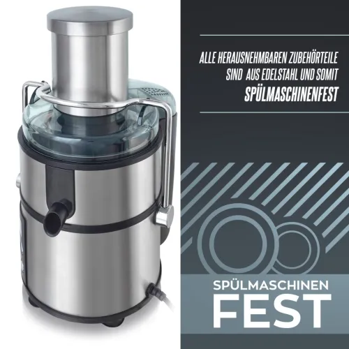 Presse-agrumes HEINRICHS pour fruits et légumes, acier inoxydable 800W, 