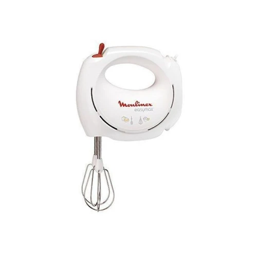 Moulinex Easy Max Batteur électrique, Commande unique, Ergonomique, Compact, 2 fouets, 2 vitesses 