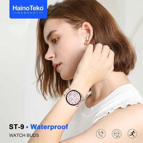 Smartwatch étanche Haino Teko ST-9 avec 3 paires de bracelets et écouteurs intégré ساعة ذكية أصلية