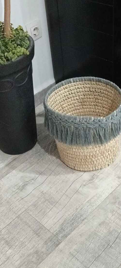 Cache pot en macramé 