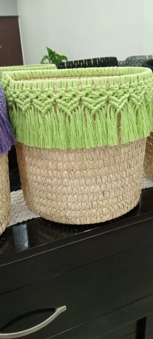 Cache pot en macramé 