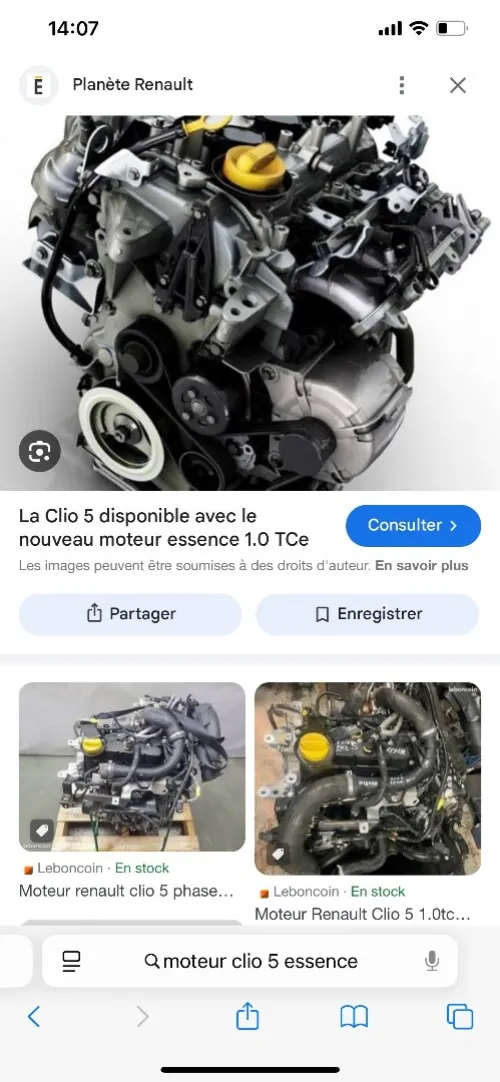 Moteur clio 5