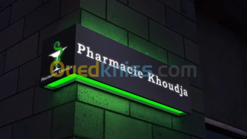 Enseigne pour pharmacien Signalétique extérieur & panneaux pour pharmacie - لافتات إشهارية