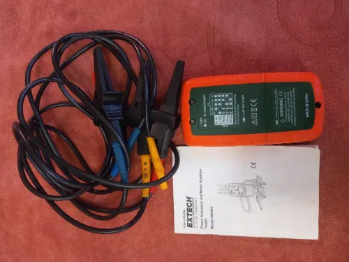 Testeur d'ordre de phase et de rotation moteur