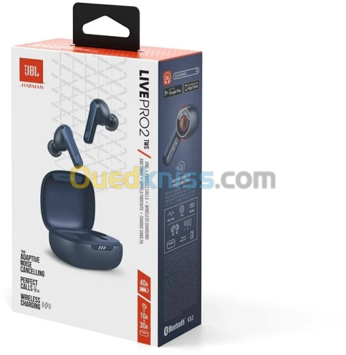 Écouteurs JBL Live Pro 2 Original Bluetooth - 40 Hheure - Fast charging - Noice canceling. 