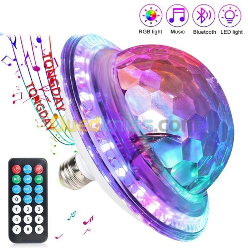 Lampe Magique en Cristal UFO Musique Bluetooth LED 