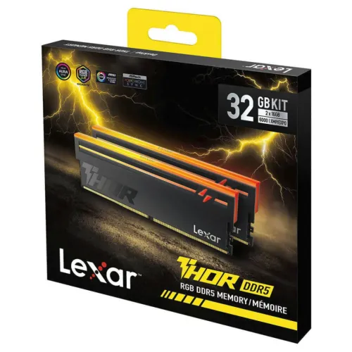 Lexar Thor RGB DDR5 6000MHz 32Go (2x16Go) CL38