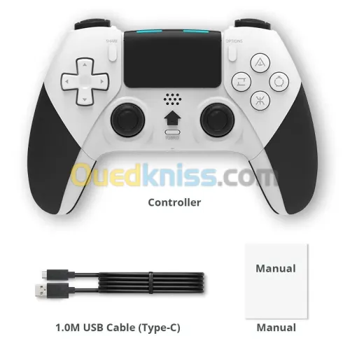  DATA FROG - Manette Sans Fil Bluetooth pour PS4 et PC