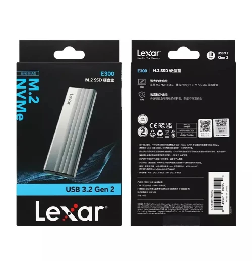 Lexar Boîtier M.2 SSD NVMe USB 3.2 Gen 2 10 Gbps