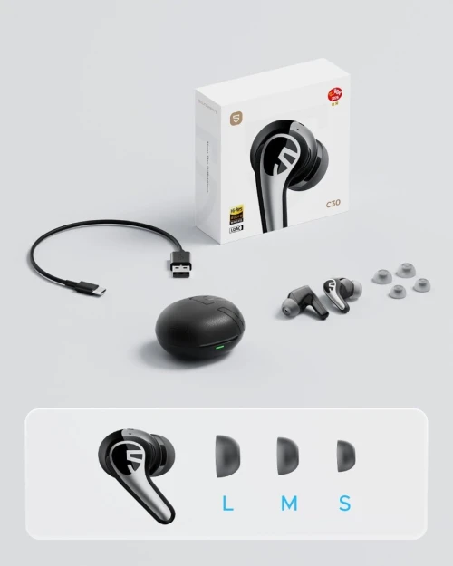 SoundPEATS C30 - ANC -52dB / Hi-Res Audio / 52H Batterie