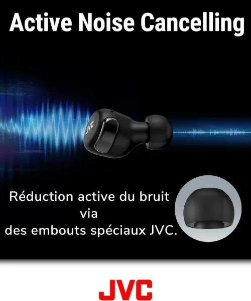 JVC HA-Z330T : Écouteurs Bluetooth True Wireless, Réduction de Bruit