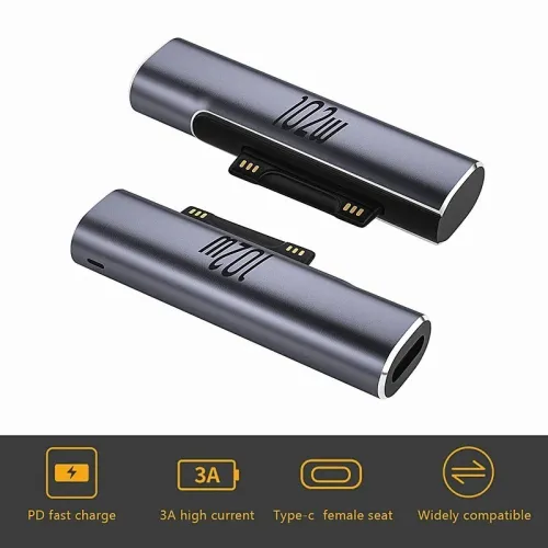Adaptateur 102 W pour Microsoft Surface Pro X 8 7 6 5 4 3 Go Book USB Type C