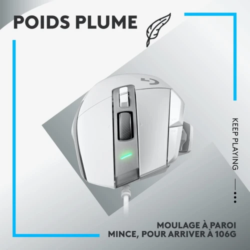Logitech G502 X Souris Gamer White (Filaire)
