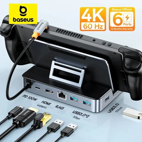 Baseus GamerX Series 6-Port Type-C HUB Steam Deck - Asus ROG Ally