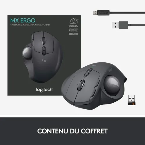 Logitech MX Ergo | Trackball Pro | Angle Réglable | Bluetooth & USB