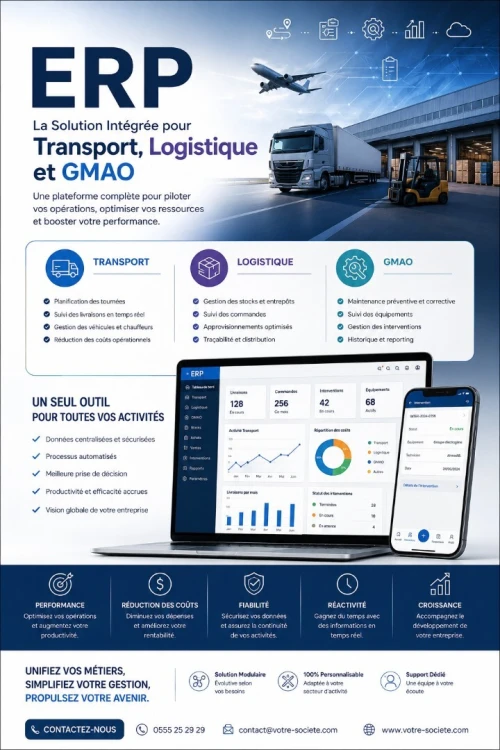 ERP DE GESTION de transport de marchandise et logistique