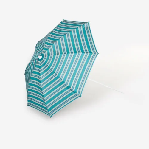 Parasol de plage compact 2 places UPF 50+ - Paruv 160 bleu fleurs