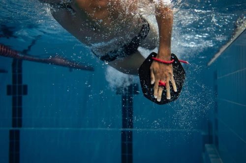 Plaquettes de natation 900 l noir rouge Decathlon