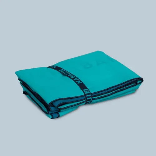 Serviette de bain microfibre bleu taille L 80 x 130 cm
