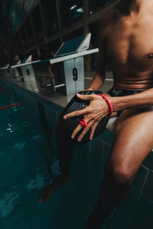 Plaquettes de natation 900 l noir rouge Decathlon