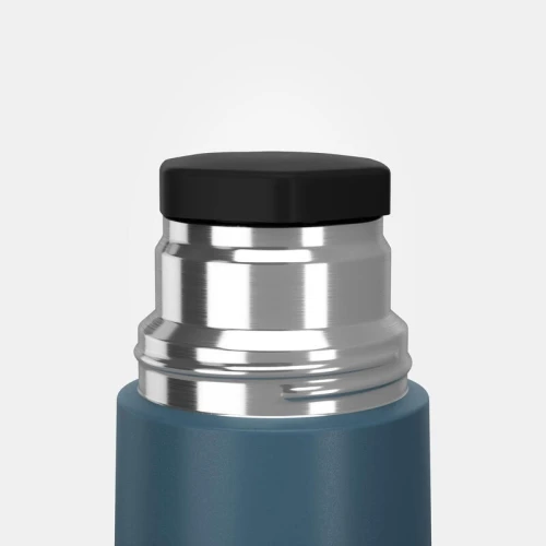Bouteille Decathlon isotherme inox 0,7L avec gobelet pour la randonnée - bleu