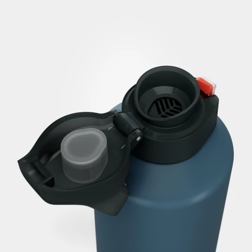 GOURDE DECATHLON RANDONNÉE MH500 BOUCHON OUVERTURE RAPIDE 1,5 LITRE ALUMINIUM BLEU