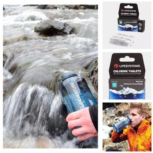 Lifesystems CHLORINE Water Purification TABLETS KILLS BACTERIA VIRUSES